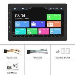 Estéreo de coche 10 pulgadas 1 Din MP5 REPRODUCTOR DE Audio Multimedia FM Carplay <span class=keywords><strong>Android</strong></span> Auto pantalla táctil Single Din Car Radio - Product Image 3