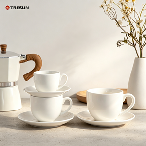 Juego de <span class=keywords><strong>Tazas</strong></span> de <span class=keywords><strong>Espresso</strong></span> de Porcelana Blanca Personalizadas con Logotipo, 90, 220 ml, 350 ml, Juego de <span class=keywords><strong>Tazas</strong></span> y Platos de Cerámica <span class=keywords><strong>para</strong></span> <span class=keywords><strong>Café</strong></span> - Product Image 5