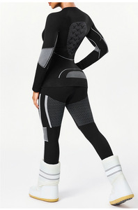 Traje de Esquí Ajustado de Punto, Transpirable, con Logotipo Personalizado, Ropa de Salón Navideña para <span class=keywords><strong>Mujer</strong></span>, OEM - Product Image 5