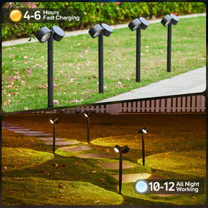 Nhà máy thiết kế mới ngoài trời Đèn sân vườn cảnh quan tươi sáng bollard đèn xoay năng lượng mặt trời Pathway đèn cho khách sạn biệt thự trang trí sân vườn - Product Image 4