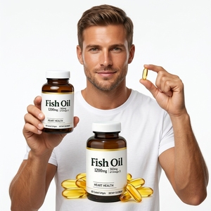 Suplementos de Aceite de Pescado Omega 3 - Mejora la Densidad Ósea 1200 <span class=keywords><strong>Mg</strong></span> 60 Cápsulas Blandas Recubiertas Sin Gluten - Product Image 3