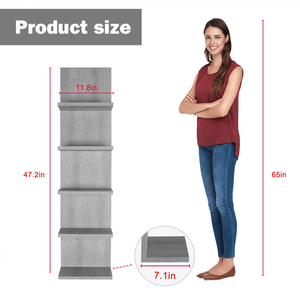 Libreria Moderna in Legno Massello, Salvaspazio, Ecologica e Resistente per Camera da Letto, Soggiorno e Ufficio, Facile da Montare - Product Image 5