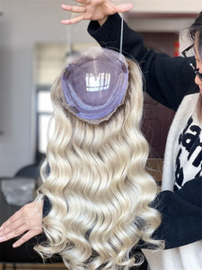 Nuevo Diseño de Lujo Europeo: Toppers de Cabello Humano Virgen con Ondas Corporales, Topper de Encaje Completo 8*8, Mini Peluca con Nudos Individuales, Densidad del 130% 5.0 - Product Image 3