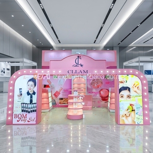 บูธแสดงสินค้า IZEXPO Nail Event แบบโมดูลาร์ ประกอบง่าย ขนาด 20x20 ฟุต <span class=keywords><strong>สี</strong></span>ชมพู บูธงานแสดงสินค้า บูธจัดนิทรรศการ - Product Image 1