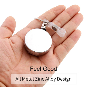 Llavero Retráctil de Alambre Metálico, Anillo para Llaves Deportivo, Antipérdida, Porta Tarjetas de Identificación, Cadena Telescópica Antirrobo, Organizador - Product Image 4