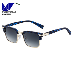 Gafas <span class=keywords><strong>de</strong></span> Sol Polarizadas Retro 2024 para Hombre, Marco <span class=keywords><strong>de</strong></span> Aleación con Logotipo Personalizado, <span class=keywords><strong>Azul</strong></span>, Rojo, Gris, Marrón, Protección UV400, <span class=keywords><strong>Lentes</strong></span> Polarizadas Resistentes a TAC - Product Image 3