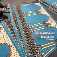 Dalles de moquette tissées sur mesure en peluche pour mosquée, couverture intégrale, antidérapantes, usage commercial, export direct usine, prêtes à l'emploi, tout motif/taille