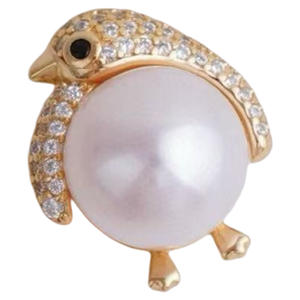 WENCHI Accesorios DIY de Perlas para Mujer, Soporte Vacío de Plata S925 para Colgante de Perlas de 10-11mm, Bañado en Oro, Modelo 10167, Hecho en China - Product Image 5