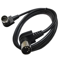 Câble d'extension DIN 5 broches mâle-mâle à angle de 90 degrés OEM/ODM pour équipement audio MIDI, câble DIN 3, 4, 5, 6, 7, 8 broches