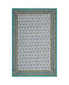 Nappe en coton Design traditionnel Six serviette bloc à la main impression dentelle couverture motif carré floral mariage fête à la maison - Product Image 3