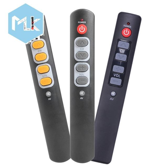 MLK GAXEVER Wholesale High Quality Universal 6key Learning Remote Control Big Button TV Remote Control