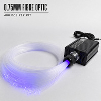 Kit de projecteur d'étoiles à fibres optiques LED RGBW en alliage d'aluminium de 0,75 mm pour plafond étoilé, lumières scintillantes pour voitures 12V-24V