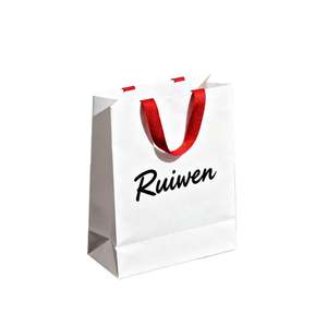 Sac à main en carton coloré de luxe avec logo personnalisé, emballage cadeau pour vêtements, sac en papier coloré - Product Image 5