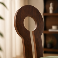 Chaise de salle à manger légère en bois massif couleur crème, design moderne français, éco-responsable, pour la maison, le bureau, la salle à manger et la table