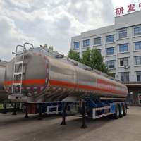 Semi-remorque citerne à carburant neuve d'occasion, 3 essieux, 40000L 45000L, en alliage d'aluminium, pour essence, diesel et huile