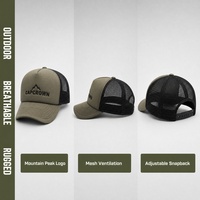 Casquette de baseball trucker verte personnalisée en maille, avec broderie, 5 panneaux, en mousse souple, de haute qualité, style snapback