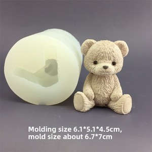 Stampo in silicone a forma di orsetto coreano famoso su Internet, per barattoli di miele, adatto al forno, per cioccolatini e dolci dalla forma irregolare - Product Image 4