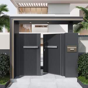 Puerta de Patio de Aleación de Aluminio Duradera Personalizada, Estilo Abatible, Diseño Moderno, Puerta Doble para Villa, Casa Rural o Casa de Campo - Product Image 4