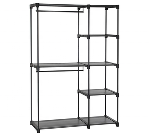 Organizador <span class=keywords><strong>de</strong></span> <span class=keywords><strong>armario</strong></span> portátil, ropero con varillas colgantes, estantería <span class=keywords><strong>de</strong></span> almacenamiento <span class=keywords><strong>de</strong></span> ropa - Product Image 1