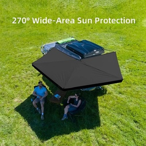 Carpa de techo para coche, toldo lateral para camping al aire libre, carpa con ventilador, tela Oxford impermeable, resistente a la lluvia, de apertura rápida - Product Image 2