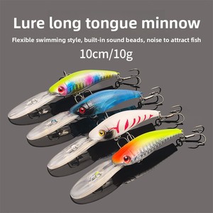 <span class=keywords><strong>Esca</strong></span> <span class=keywords><strong>Artificiale</strong></span> Galleggiante Tipo Minnow <span class=keywords><strong>con</strong></span> Lingua Lunga 10cm, Vibrante, <span class=keywords><strong>con</strong></span> Ami, per <span class=keywords><strong>Pesca</strong></span> <span class=keywords><strong>in</strong></span> Acqua Dolce e Salata, per Spigola e Pesci Testa di Serpente - Product Image 3