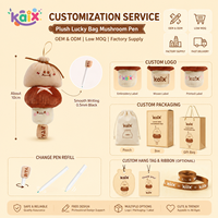 KAIX OEM ODM Ensembles de stylos gel en peluche, design barbecue, sac porte-bonheur, design champignon, stylos gel mignons pour fournitures scolaires