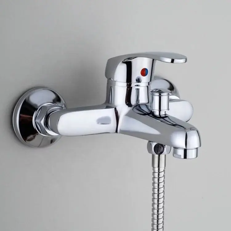 New Sale Hot Cold Wall Mounted Zinc Shower Water Mixer Bathroom Bath Faucet