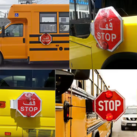 DC 12V 24V sécurité routière publique LED clignotant panneau de signalisation de lumière d'arrêt d'autobus scolaire pour l'utilisation de la chaussée