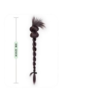 Peluca de trenza retorcida de estilo chino, accesorio para el cabello largo, clip de cola de caballo realista, alambre de alta temperatura, tejido a mano para mujeres - Product Image 3