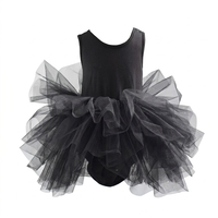 Gaun Tutu Balet Anak Perempuan Renda Musim Semi Tulle Tanpa Lengan Katun Spandex Grosir Kostum Pesta Pertunjukan Tari Balita