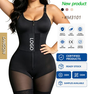 Women Seamless Spandex Breathable Zipper Waist Body Shaper Full Coverage <b>Tummy</b> <b>Control</b> Butt Lift Slimming Bodysuit ODM Private - Product Image 1