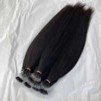 Nano ring link – extension de cheveux humains péruviens, crépus bouclés, micro-perle, vrais cheveux vierges non traités, 1g/brin afro nano tip hair