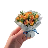 Mini Ornement d'aromathérapie exquis pour grille d'aération de voiture, Bouquet de fleurs séchées, Rose séchée naturelle, Cadeau de Saint-Valentin
