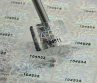 Étiquette adhésive de sécurité holographique personnalisée, anti-contrefaçon, inviolable, avec numéro de série holographique, sceau de protection de la marque