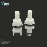Raccord rapide en plastique à déconnexion rapide, type CPC, pour tuyau 5/16" (8mm), avec valve d'arrêt en ligne et clapet anti-retour, corps de raccord femelle