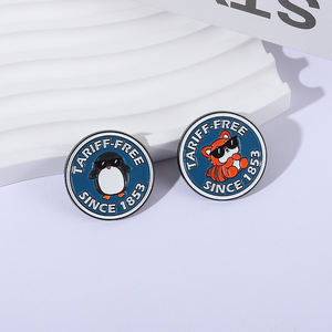 Broches en émail personnalisées sans droits de douane, motifs Pingouin et Panda Rouge, depuis 1853, pour sacs à dos, revers, bijoux, cadeaux - Product Image 3