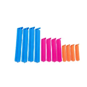 166d12 Plastic Luchtdichte Zakclips Plastic Voedselafdichtende Zakclips 12 Stuks