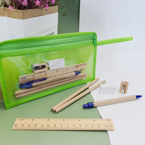 <strong>Wellecos</strong> Customized Logo Eco-friendly Pencil Case Stationery Set Back to School Graduation Office Learning Gift - Product Image 4