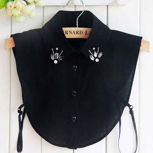 Strass perlen hemd mit Strass perlen im koreanischen Stil für Frauen, elegant mit einem blusen artigen Kragen mit spitzem Kragen - Product Image 2