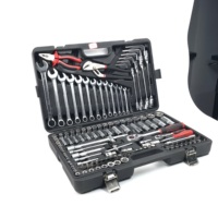 Kit de herramientas manuales de combinación de 137 piezas Llave de vaso de 72 dientes Personalizable Soporte OEM Talleres de estación de trabajo de estuche rígido de 1 año
