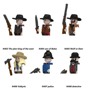 Blocchi da Costruzione MOC City US Military, Accessori per Personaggi, Cowboy del West, Sceriffo, Soldato dell'Esercito, Modellino Giocattolo per Bambini - Product Image 3