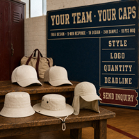 Chapeau Bob Rétro Imperméable avec Patch en Caoutchouc, Vente Directe Usine, Idéal pour Vêtements de Travail d'Extérieur, Boutiques de Cadeaux de Station Balnéaire, Fourniture Personnalisée OEM