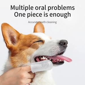Nueva tela no tejida Spunlace para limpieza bucal de perros, 50 tabletas, toallitas para los dedos para el control de la halitosis de mascotas y la limpieza completa de los dientes - Product Image 3