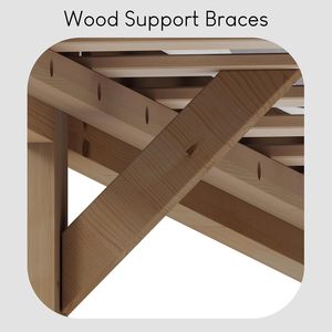 Lit simple en bois <span class=keywords><strong>de</strong></span> pin massif <span class=keywords><strong>de</strong></span> style moderne et design sophistiqué Inweto, avec tête <span class=keywords><strong>de</strong></span> lit <span class=keywords><strong>de</strong></span> 3 pieds et <span class=keywords><strong>pied</strong></span> <span class=keywords><strong>de</strong></span> lit haut pour la chambre <span class=keywords><strong>à</strong></span> coucher, naturel - Product Image 4