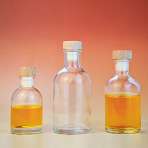 Mini 50/100/150ml Vodka botella <span class=keywords><strong>de</strong></span> vidrio corcho <span class=keywords><strong>de</strong></span> madera recargable pequeña bebida <span class=keywords><strong>licor</strong></span> botella para licores bebidas <span class=keywords><strong>de</strong></span> Tequila - Product Image 3
