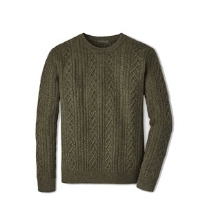 Pull-over d'hiver pour homme en coton 100% à col rond et manches longues, à carreaux, fabriqué par un fabricant de vêtements en maille tendance sur mesure - Product Image 2
