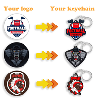 Porte-clés personnalisé en PVC 2D/3D, porte-clés en caoutchouc souple, porte-clés de dessin animé avec logo personnalisé, pendentif de sac, décoration de voiture, échantillon gratuit en gros