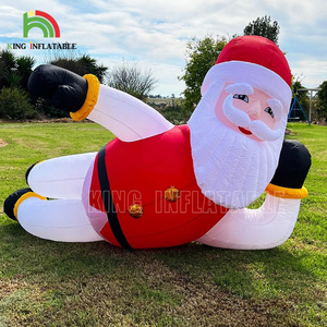 Inflable Papá Noel reclinable decoraciones navideñas personalizadas 3M 6m 8M inflables decoración al aire libre publicidad inflable Papá Noel - Product Image 1