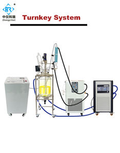 SF-100L Labor Chemischer Doppelschicht-ummantelter Glas reaktor zum Mischen von Destillation kristallisation Heizung Kühlung - Product Image 4