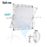 Kit de cadre papillon portable en alliage d'aluminium Selens 1,5 m 2 m 2,4 m 3,6 m pour la photographie, support robuste pour modificateur de lumière de studio